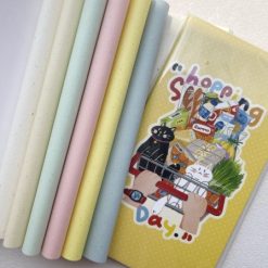 Xiami Studio Mixed Papers A5 Slim Notebook Shopping Day yellow cover with pastel papers