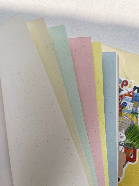 Xiami Studio Mixed Papers A5 Slim Notebook mixed pastel papers fanned out
