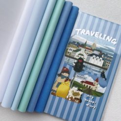 Xiami Studio Mixed Papers A5 Slim Notebook Traveling blue cover with blue papers
