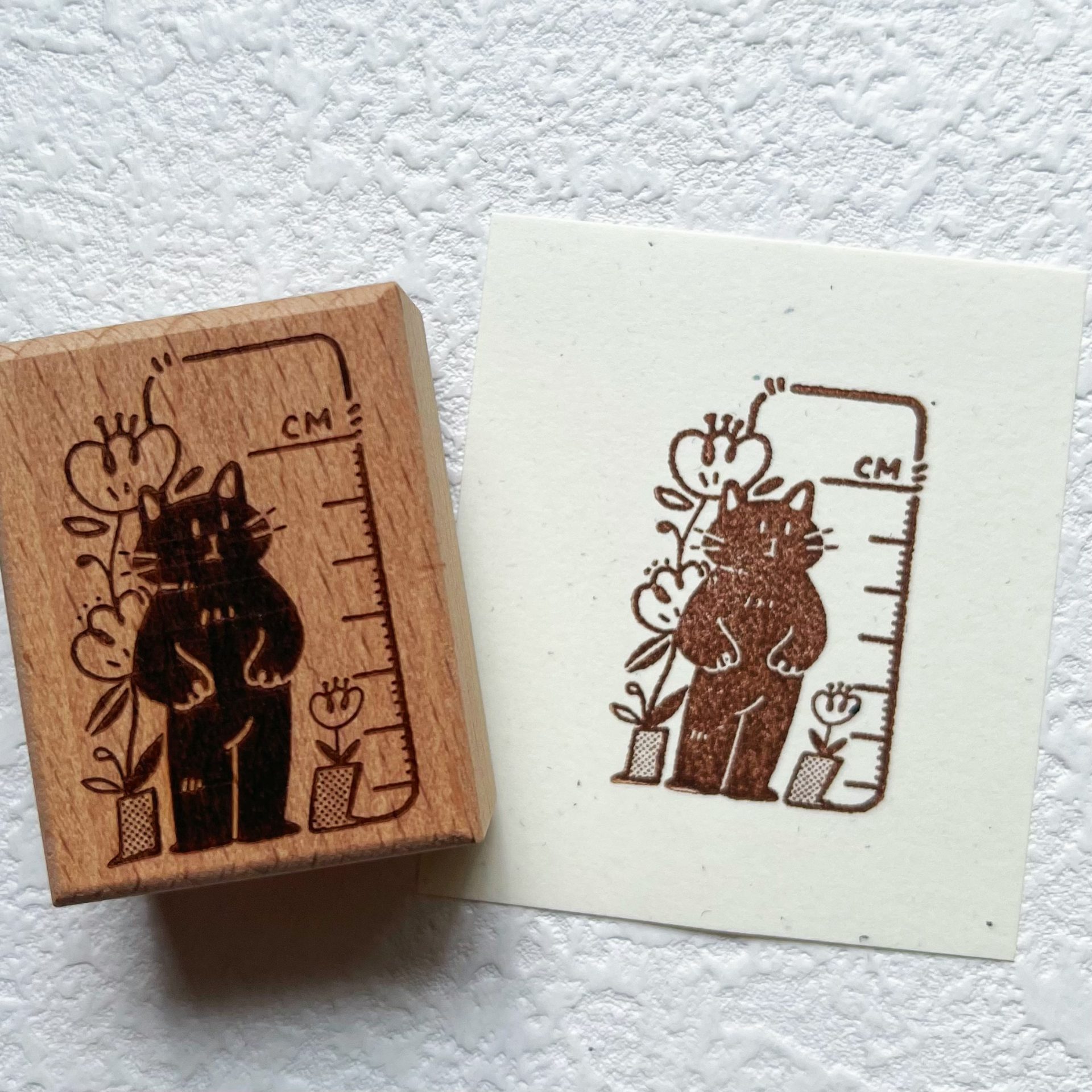 Xiami Studio Wooden Stamp - Measuring Height