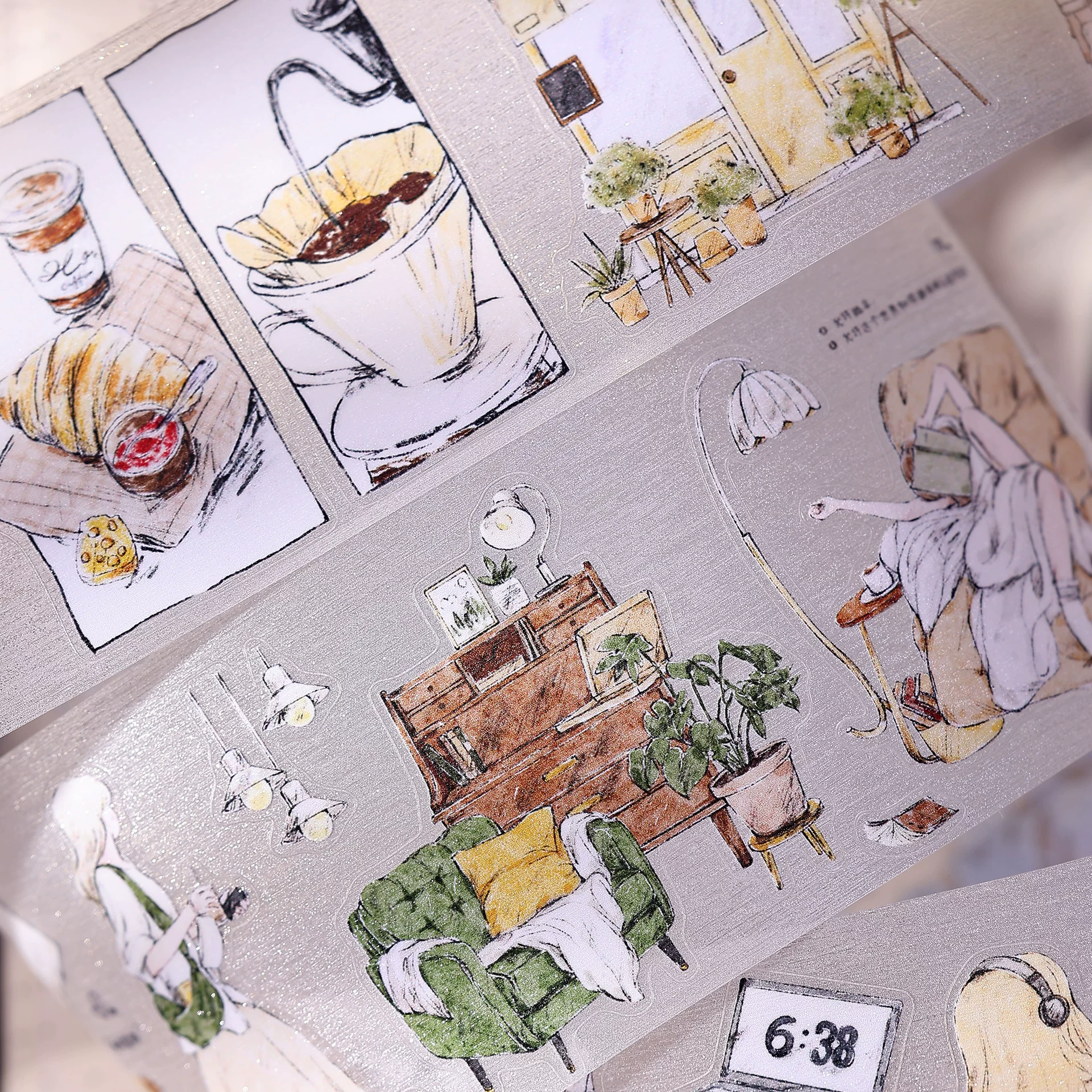 Xiaobaijia A Person’s Daily Life Kiss-Cut Tape — gallery