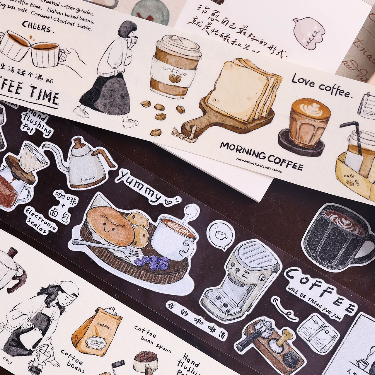 Xiaobaijia Coffee Time Kiss-Cut Tape