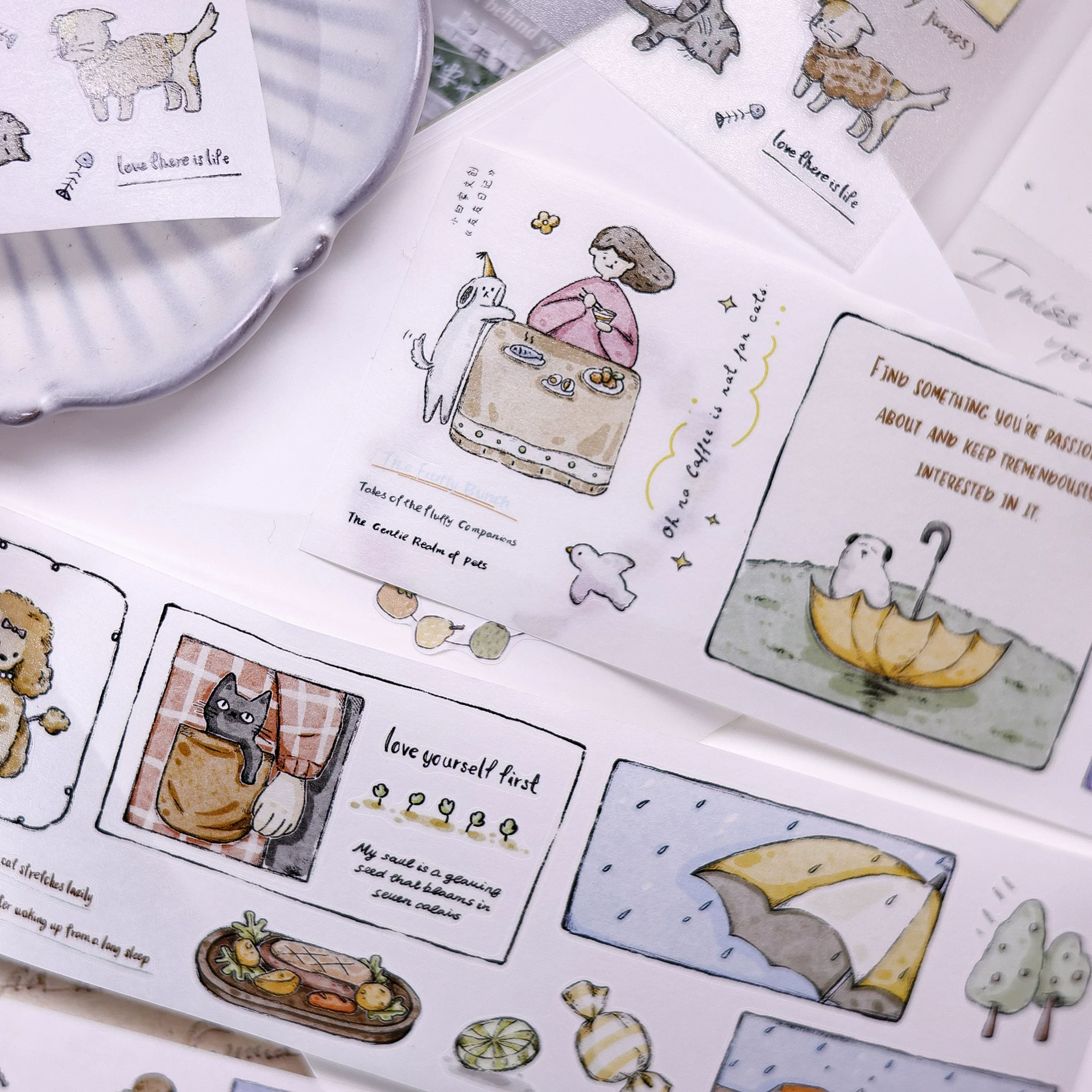 Xiaobaijia Furry Friends Kiss-Cut Tape — gallery