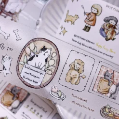 Xiaobaijia Furry Friends Kiss-Cut Tape — gallery