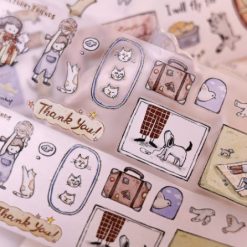 Xiaobaijia Furry Friends Kiss-Cut PET Tape