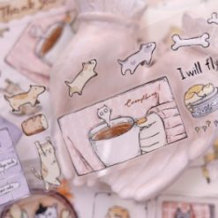 Xiaobaijia Furry Friends Kiss-Cut PET Tape