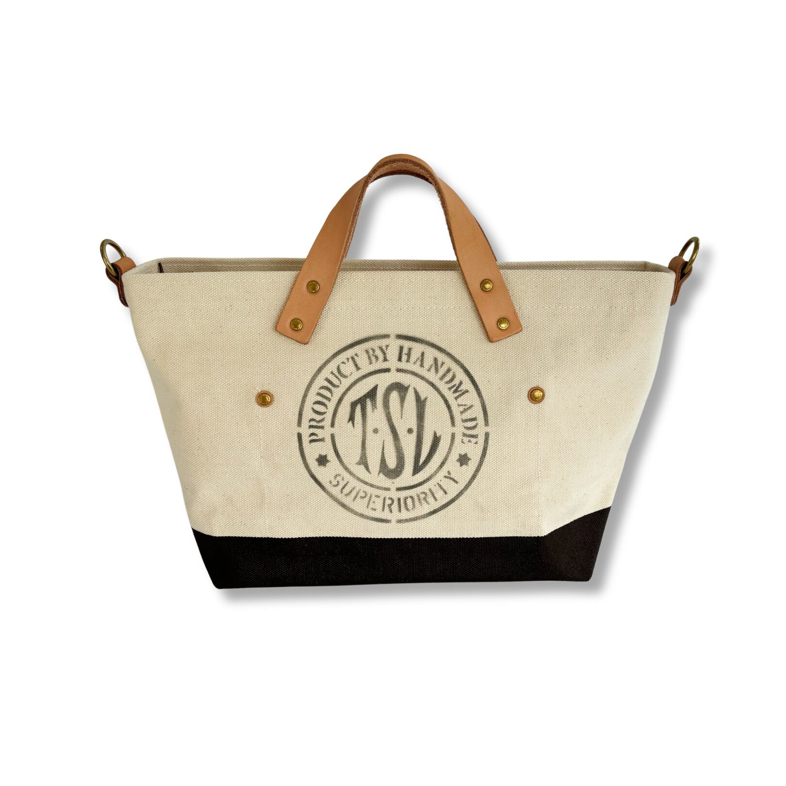The Superior Labor Engineer Shoulder Bag XS - Natural with Black Bottom
