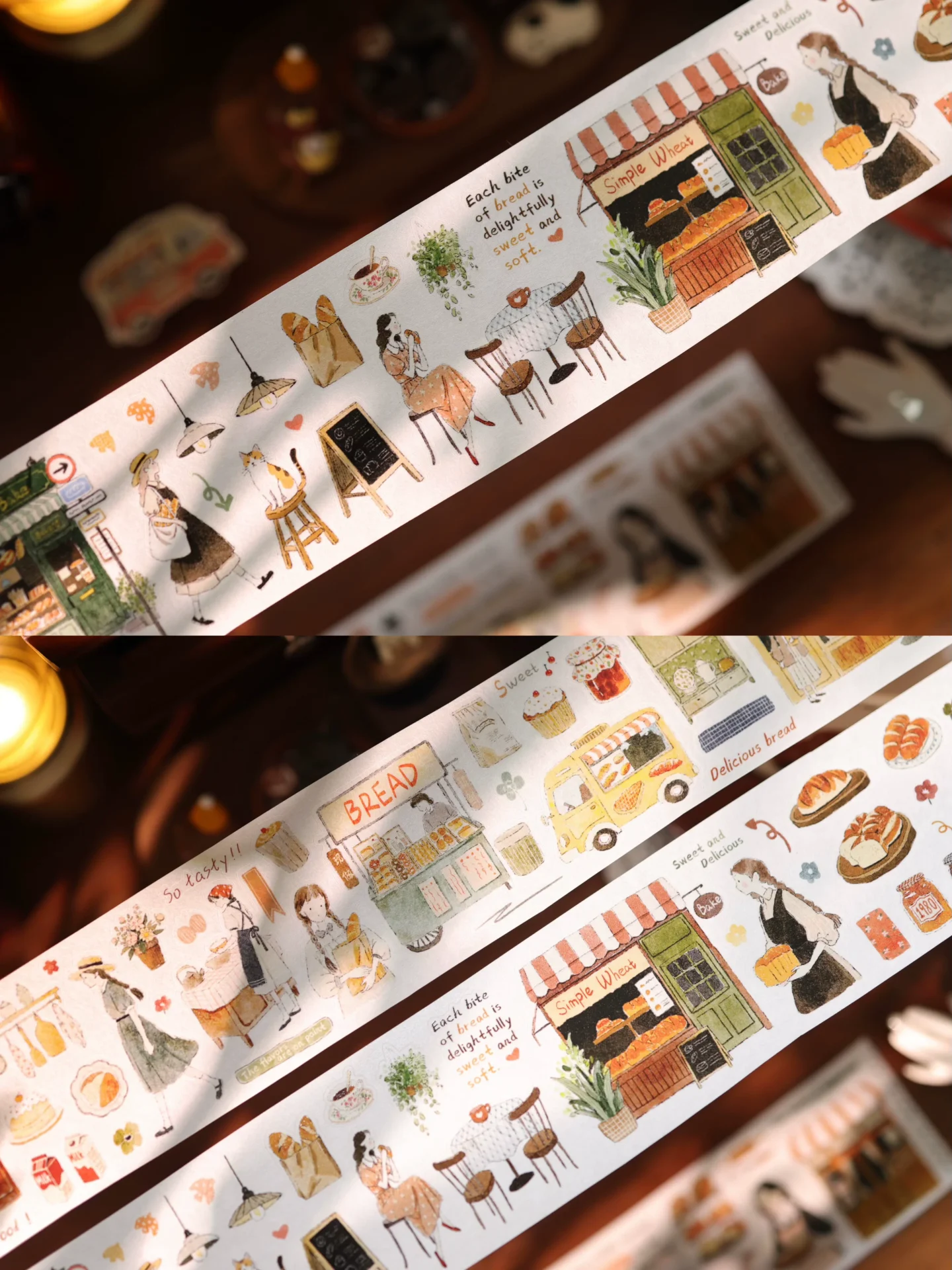 Yier Studio Bakery Daily Life Kiss-cut Tape — gallery