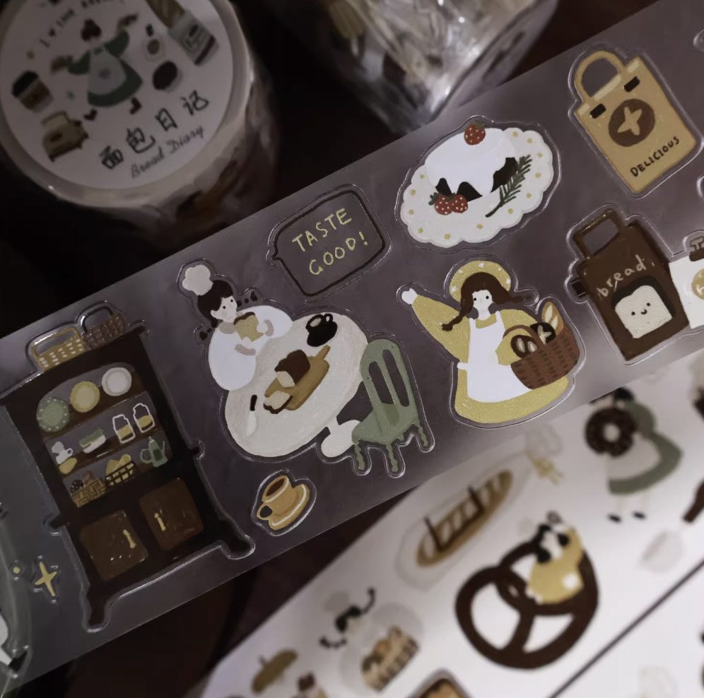 Yier Studio Bread Diary Kiss-cut Tape — gallery