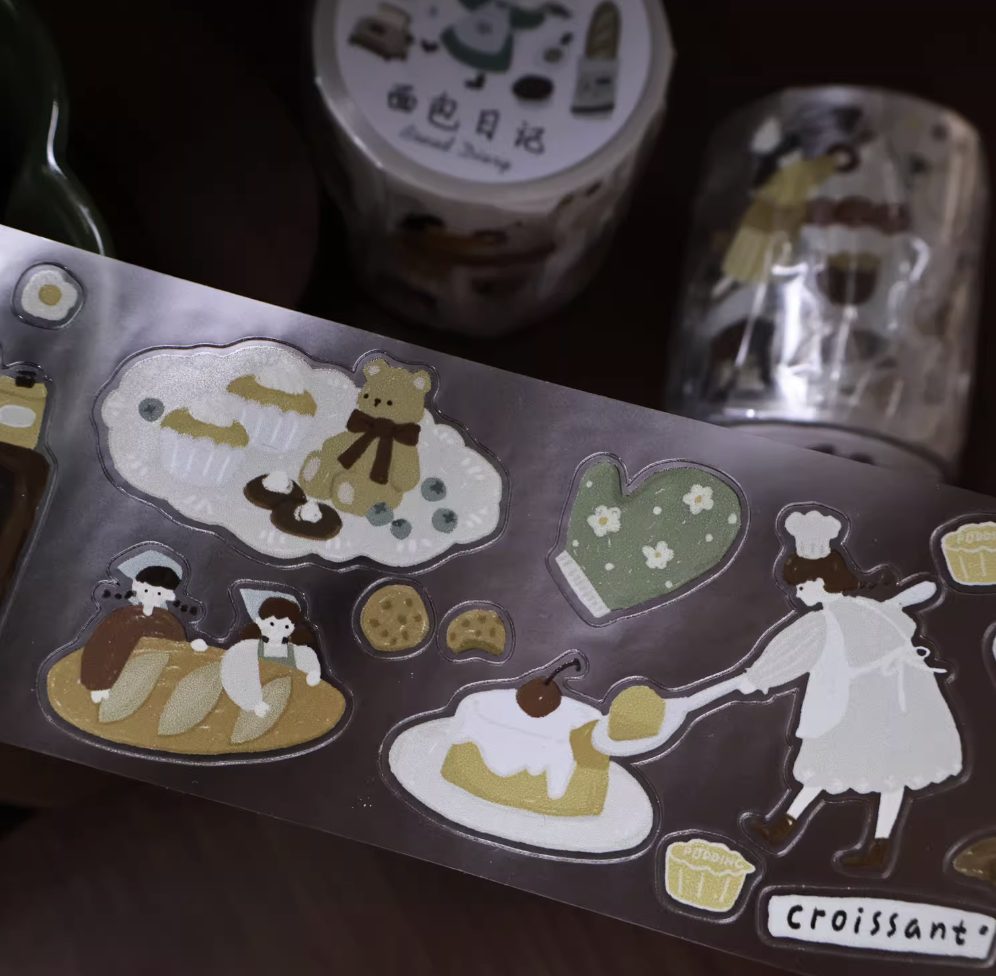 Yier Studio Bread Diary Kiss-cut Tape — gallery