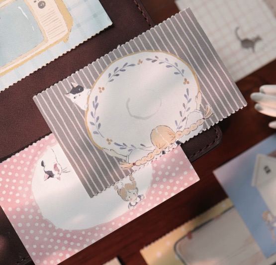 Yier Studio Cat Fun Tri-fold Memo – Design 4 — gallery