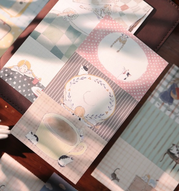 Yier Studio Cat Fun Tri-fold Memo – Design 4 — gallery