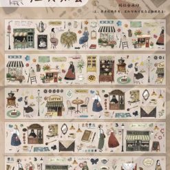 yier-studio-cream-puff-tea-party-kiss-cut-pet-tape