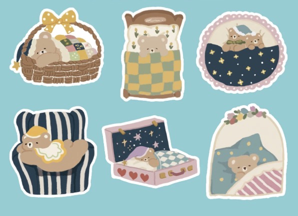 Yier Studio Goodnight Bear Die-cut Memo — gallery
