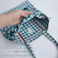 Mizutama "Hana & Check" Tote Bag