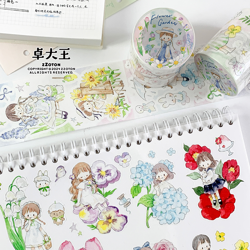 Molinta Kiss-cut Washi Tape - Flower Garden