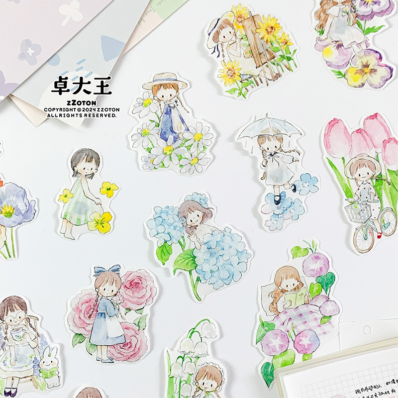 Molinta Kiss-cut Washi Tape - Flower Garden