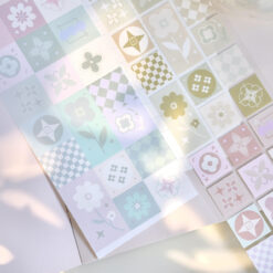Freckles Tea Vol. 4 Die-Cut Tape - Flower Tiles