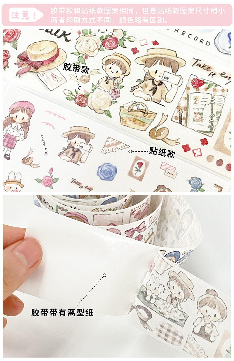Molinta Washi Tape and Stickers - Retro Flower - Image 12