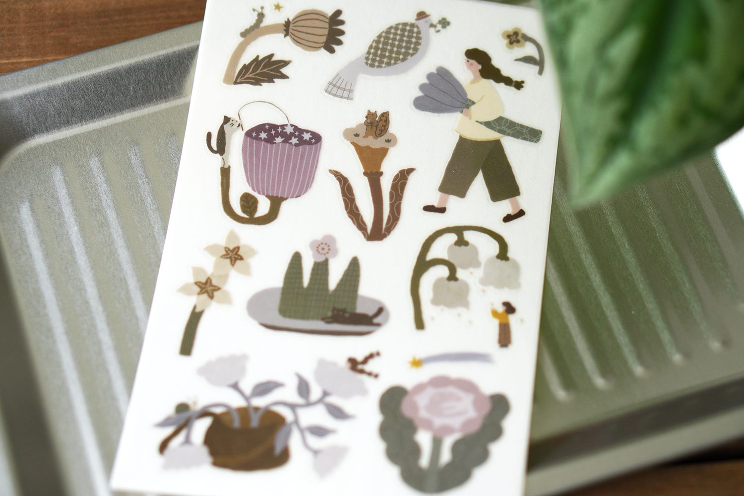 Ivy Snow Pastoral Poetry Transfer Stickers